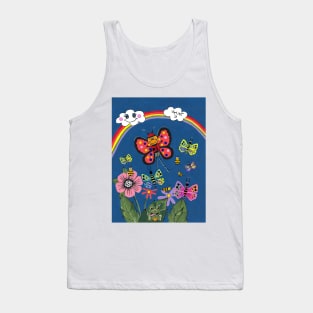 Butterfly Greetings Painting Tank Top